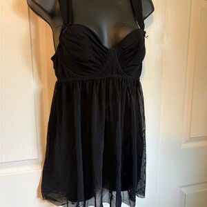 La Vie En Rose Black Ruched L/G Lingerie